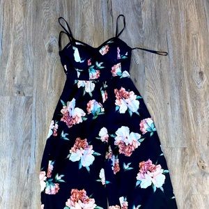 Beautiful silky Strappy floral jumpsuit